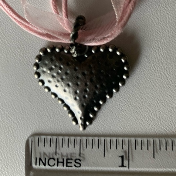 Necklace heart pink ribbon choker - Picture 8 of 8